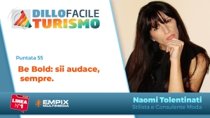 Naomi Tolentinati, stilista e consulente moda per parlare di stile e dell&#039;evento di presentazione del suo secondo libro be bold con Dillo Facile Turismo su radio linea